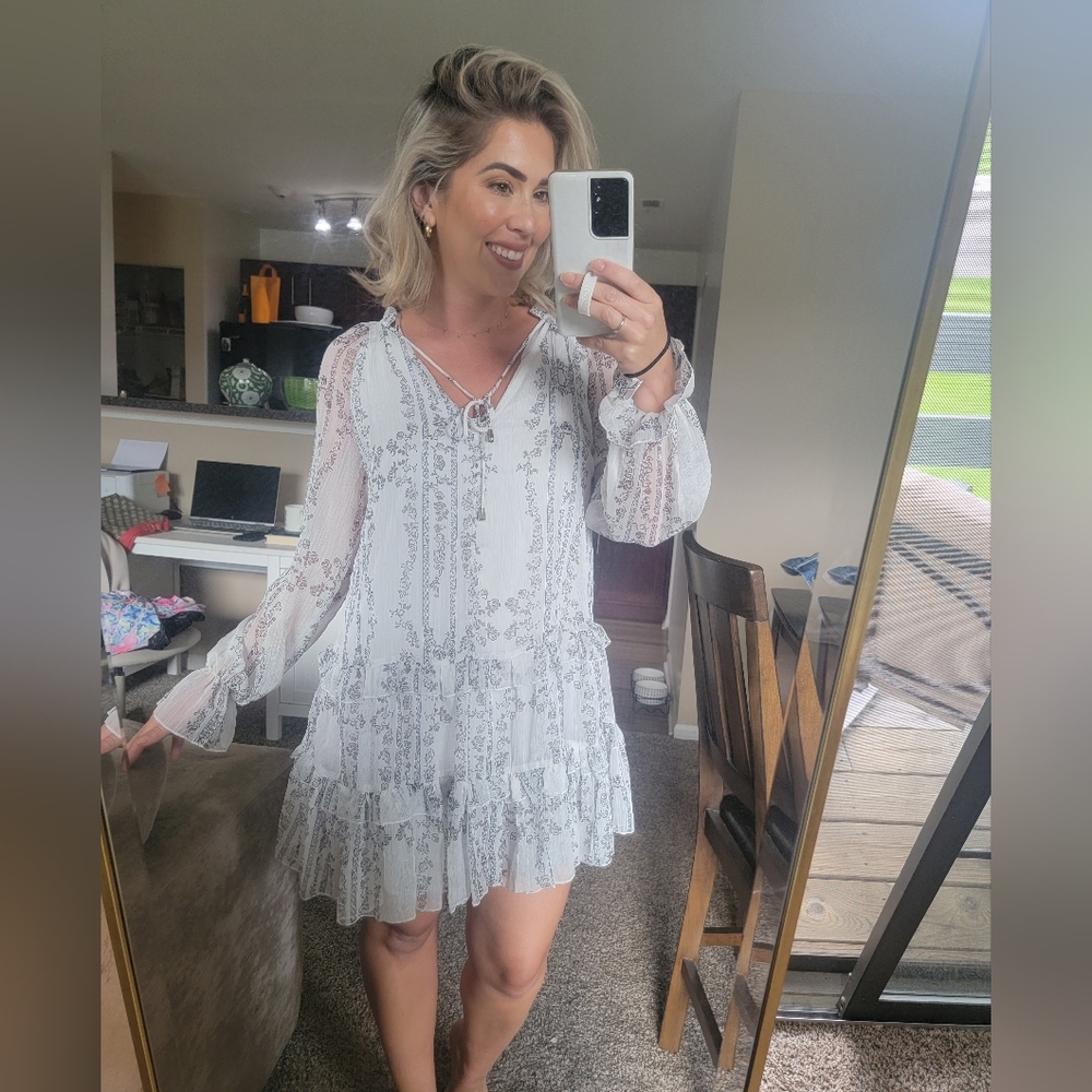 Hello Molly Chiffon Shift Dress NWOT